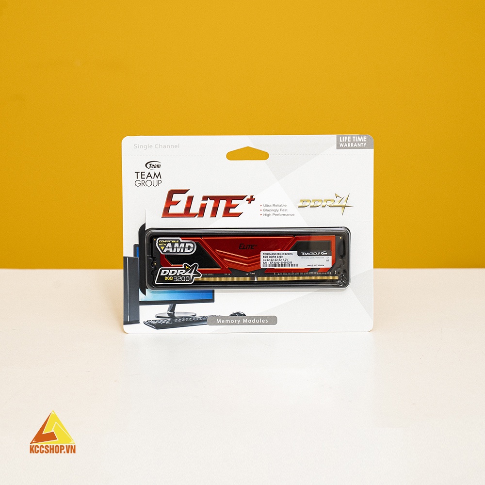 RAM TEAM ELITE 8GB BUS 3200 CÓ TẢN NHIỆT BẢO HÀNH 5 NĂM
