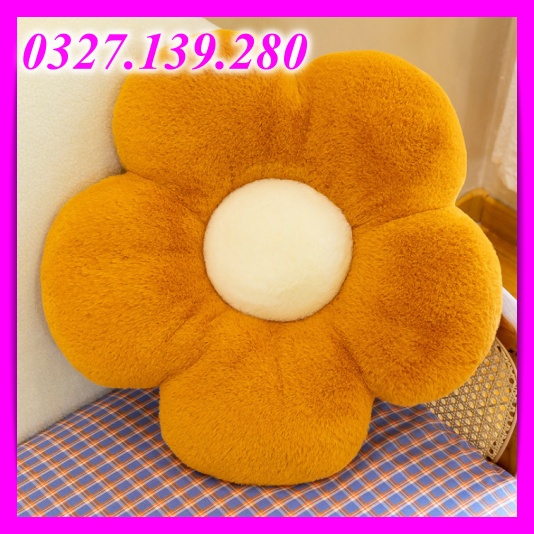 Đệm Tựa Lưng, Gối Dựa Văn Phòng, Sofa Chất Nhung Siêu Mềm Hình Hoa Cúc Xinh Xắn Phong Cách Bắc Âu
