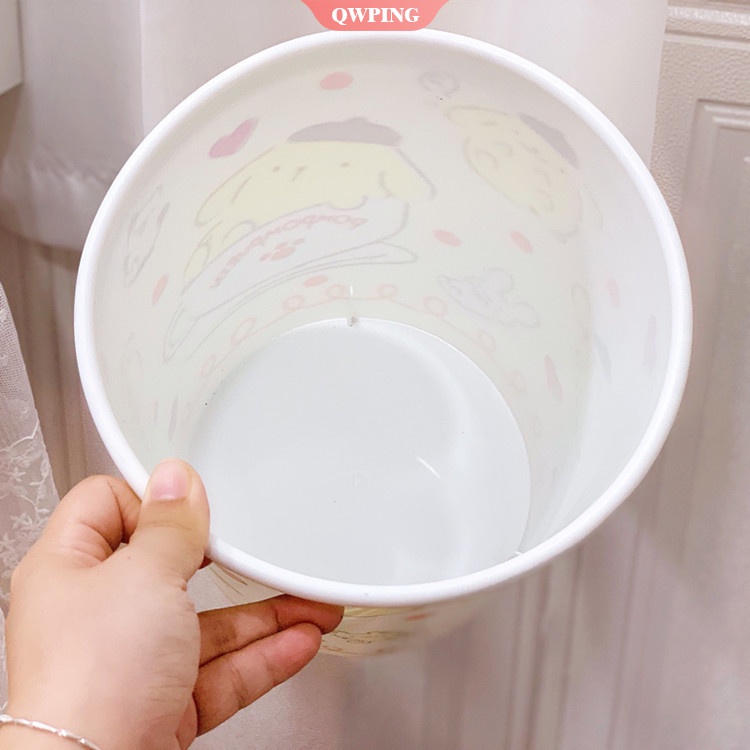 Thùng Rác Nắp Lật Để Bàn Hình Mèo Hoạt Hình Kt My Melody Purin Kuromi Cinnamoroll Lật Cho Phòng Ngủ Bé Gái