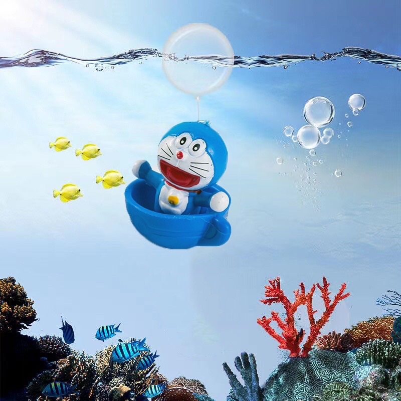 Mô Hình DOREMON Bóng Bay Trang Trí Hồ Cá Tép, Thuỷ Sinh