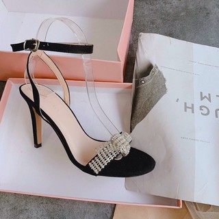 GIÀY SANDAL CAO GÓT QUAI MẢNH GÓT NHỌN 10CM QUAI NGANG - SANDAL CAO GÓT 10 PHÂN QUAI MẢNH ĐÍNH ĐÁ