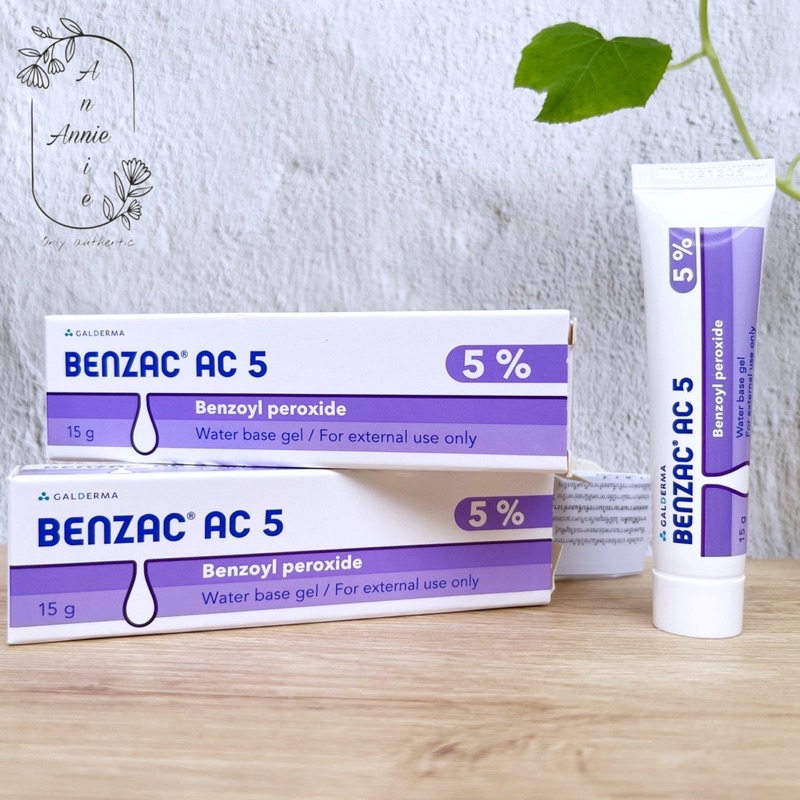 Kem bôi mụn Benzac AC 5 Benzoyl Peroxide 5% 15g
