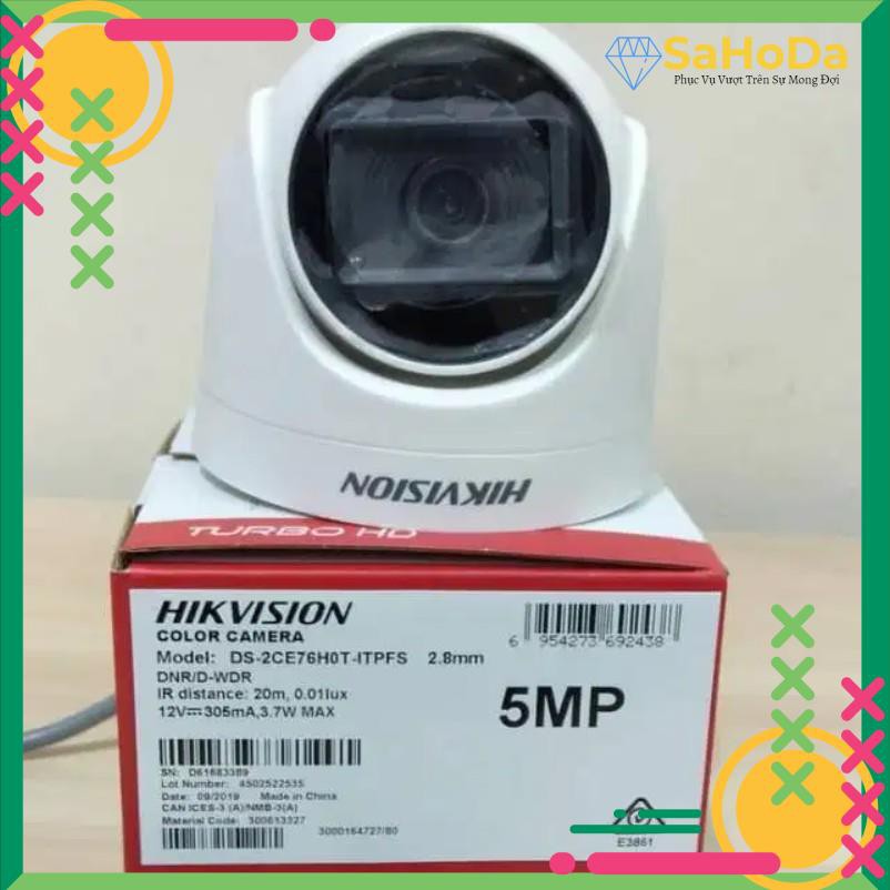 {Có Mic thu âm} Camera Hikvision chính hãng, bán cầu, hình ảnh 2k( 5Mp), có tích hợp Mic thu âm