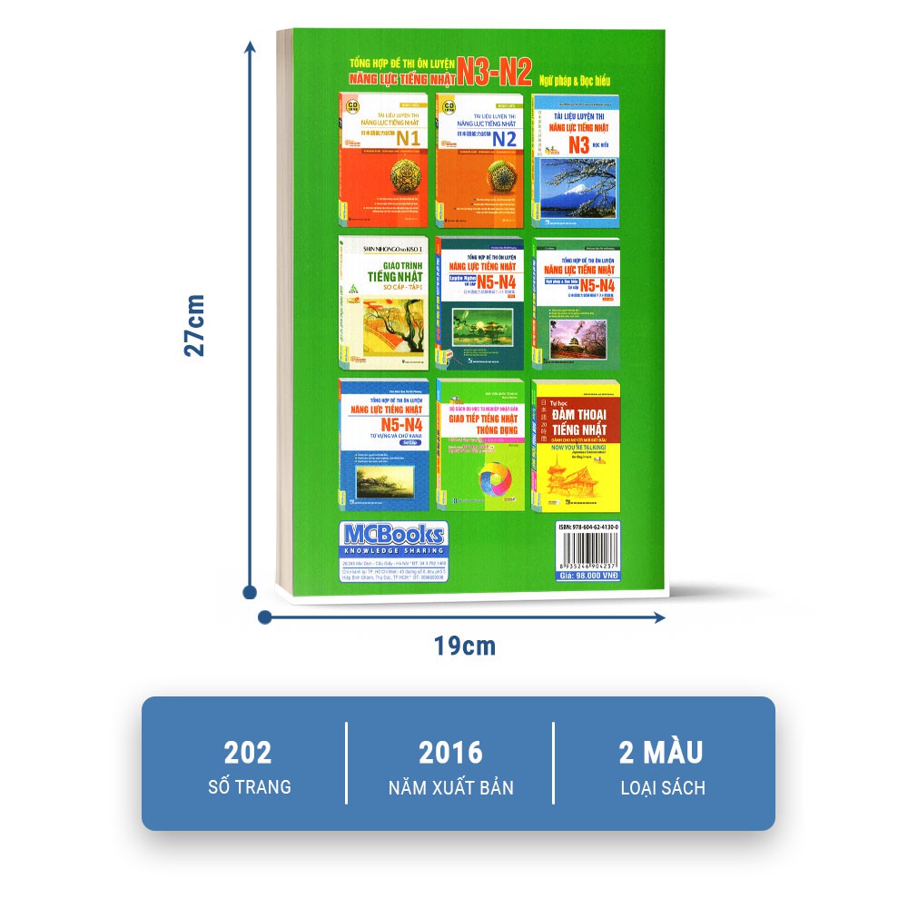 Sách - Tổng Hợp Đề Thi Ôn Luyện Năng Lực Tiếng Nhật Phần Ngữ Pháp Và Đọc Hiểu Trung Cấp N3 N2