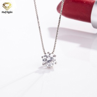 Bộ dây chuyền liền mặt trang sức bạc Ý S925 Bạc Xinh  -Mặt đá PP1498