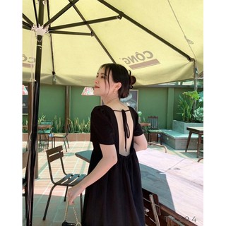 Đầm babydoll xoè cut out lưng
