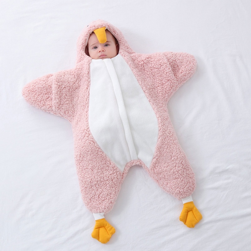 Chăn Quấn Hình Chim Cánh Cụt Dùng Làm Đạo Cụ Chụp Ảnh Cho Bé Sơ Sinh