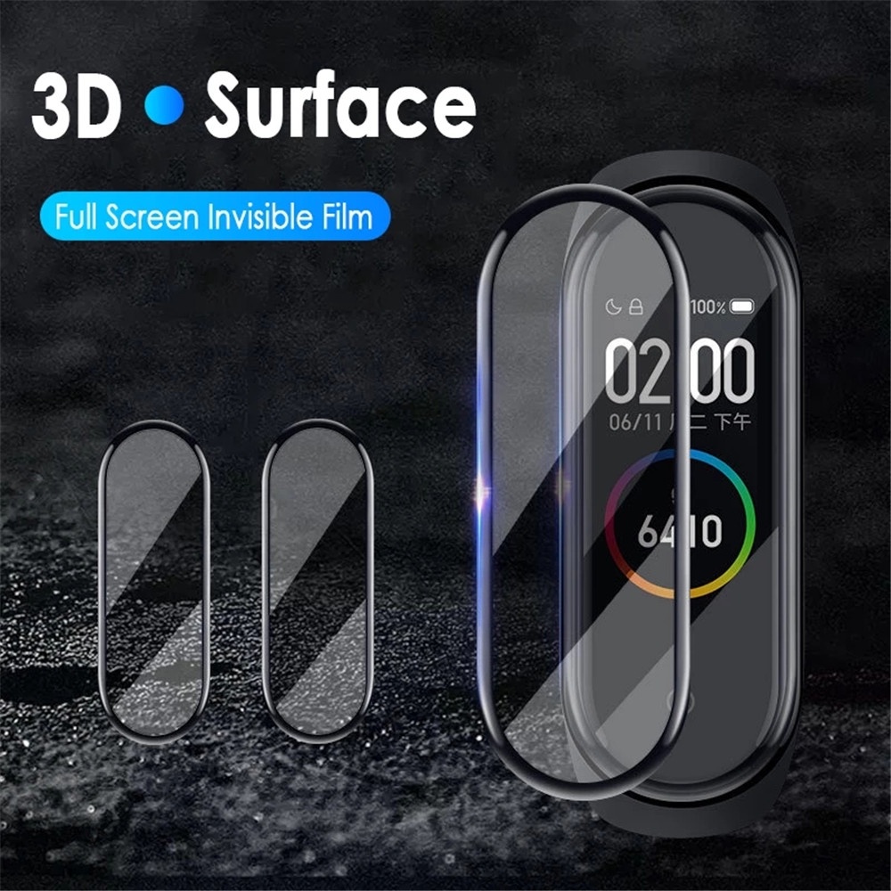 Miếng Dán Bảo Vệ Màn Hình 3D Cho Mi Band 7/6/5/4/3 Xiaomi Miband 3 4 5 6 7