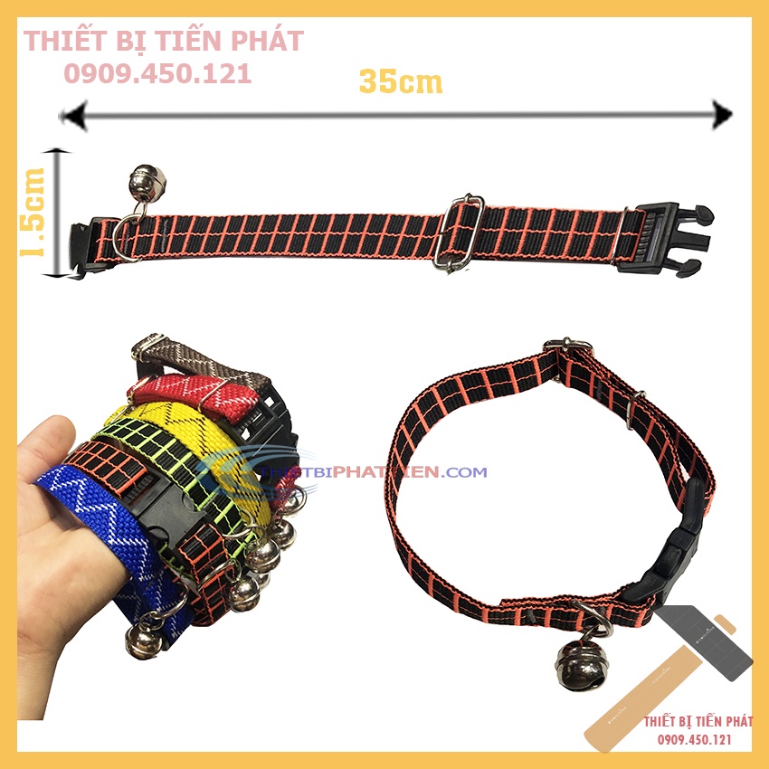 Vòng Cổ Cho Chó Mèo Tích Hợp Chuông Cho Chó Nhỏ Loại Dày