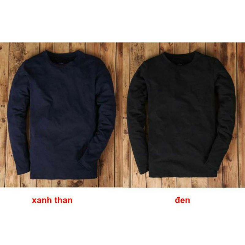 Áo Thun Nam Dài Tay Cao Cấp, Áo Thun Cotton Nam Co Dãn, Thấm Hút Chống Nhăn Xù | BigBuy360 - bigbuy360.vn