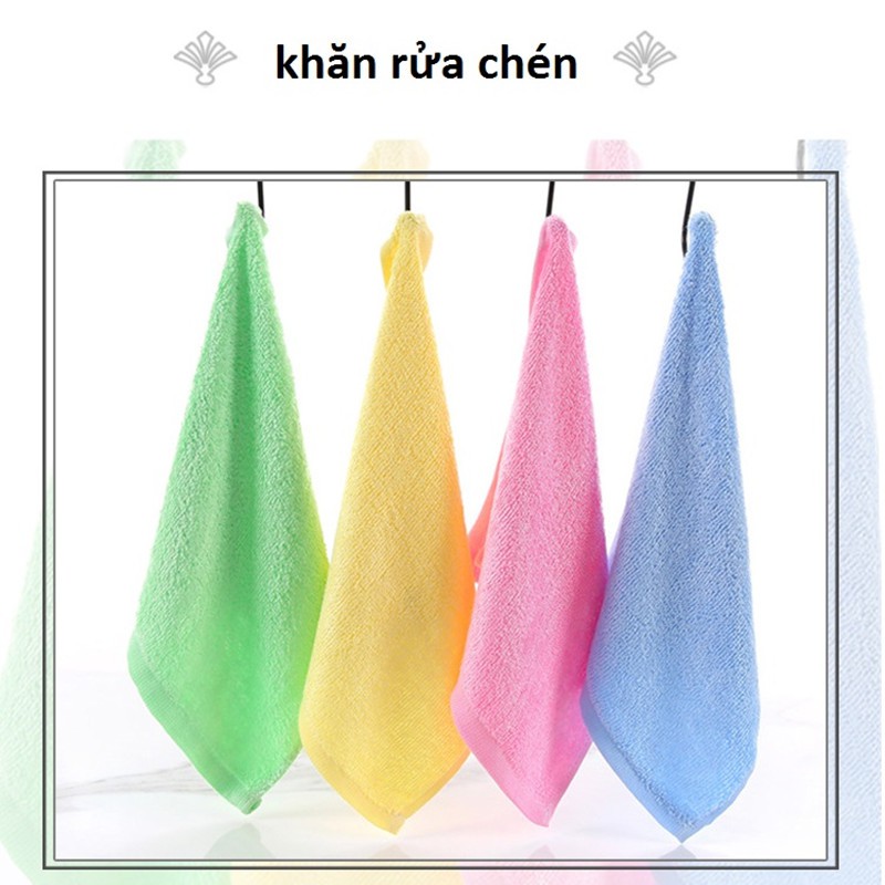 Khăn giẻ lau bếp, lau chén bát sợi gỗ, chống thâm dầu