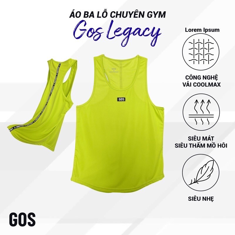 [Freeship] Áo gym, áo ba lỗ nam GOS LEGACY + tặng quần nhỏ