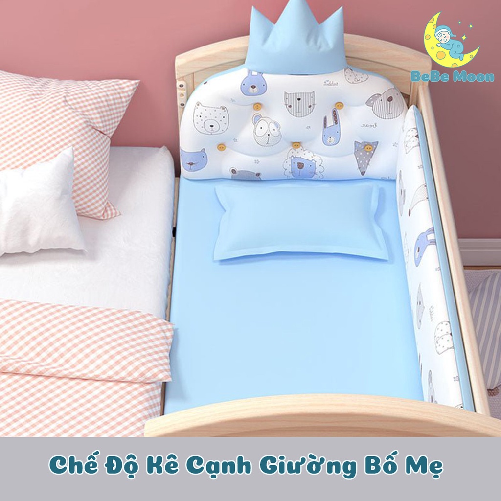 Nôi Cũi Đa Năng 6 Chế Độ BeBe Moon, Gỗ Thông Nguyên Khối Nhập Khẩu New Zealand, Bảo Hành 24 Tháng