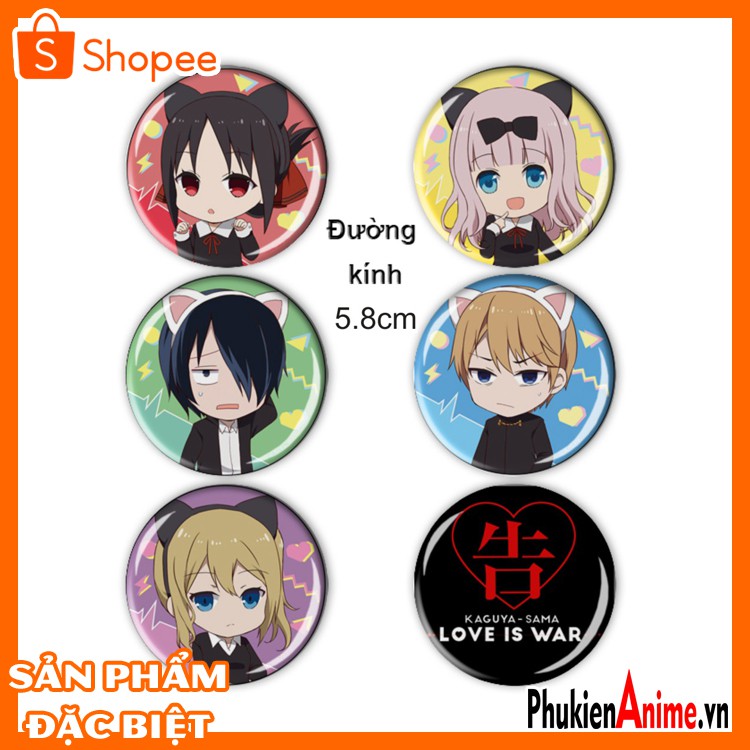 Shop Anime Hcm - SET 6 huy hiệu Anime Love Is War