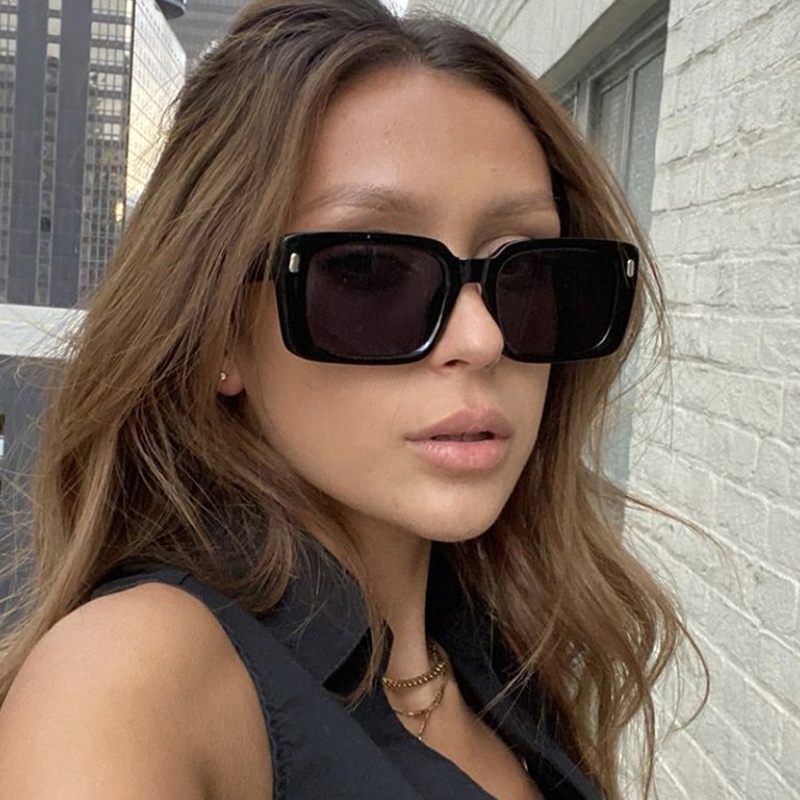 Kính Mát Gọng Vuông Nhỏ Phong Cách hip hop Thời Trang Cho Nam Và Nữ