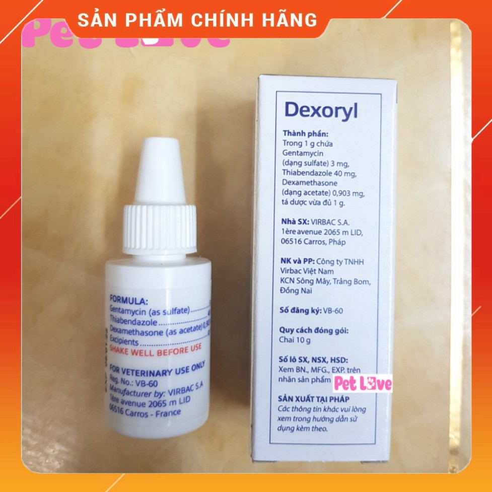 Dexoryl- dung dịch điều trị viêm tai chó mèo của Virbac