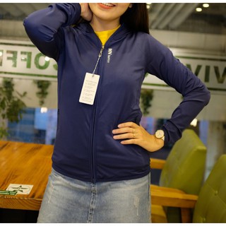 ÁO CHỐNG NẮNG THUN LẠNH WOMEN AIRISM UV CUT HOODIES POCKETABLE mẫu 2019