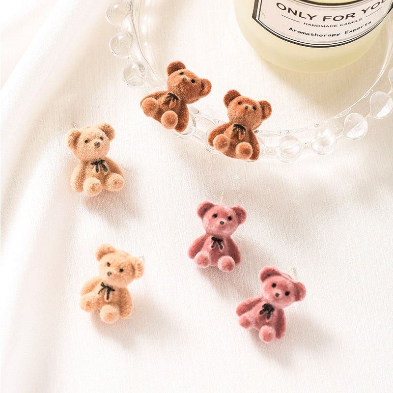 Bông Tai Hình Gấu Dễ Thương Phong Cách Hàn Quốc Cho Nữ