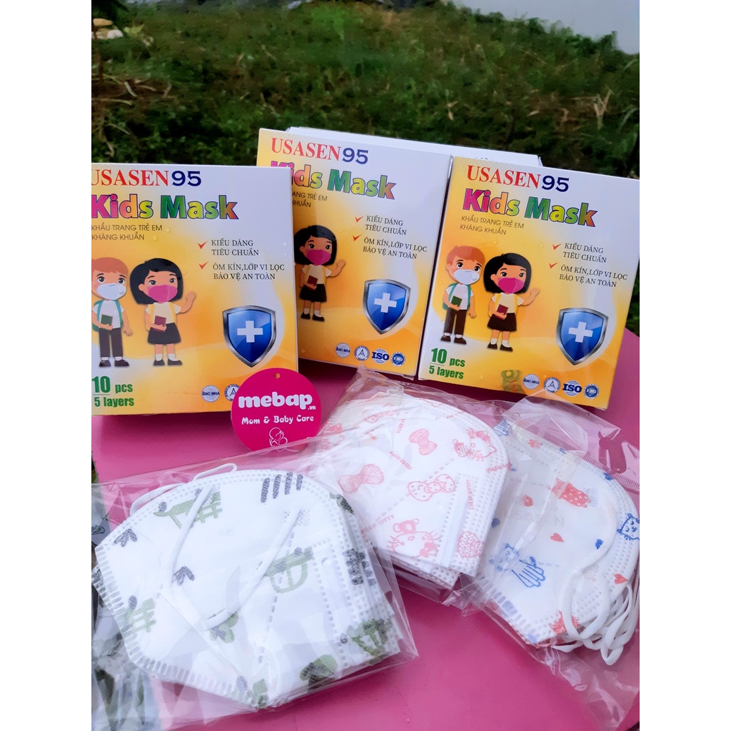 (MÀU NGẪU NHIÊN)KHẨU TRANG EM BÉ USANSEN 95 KIDS MASD HỘP 10 CÁI