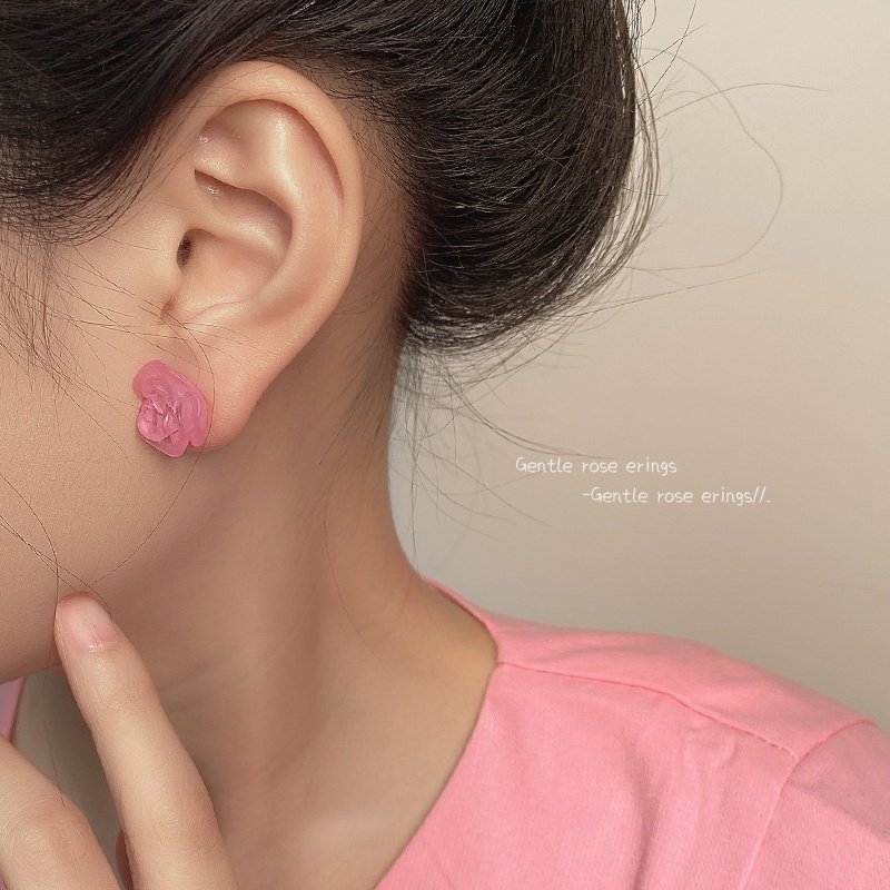 Khuyên Tai Hình Hoa Mạ Bạc 925 Thời Trang