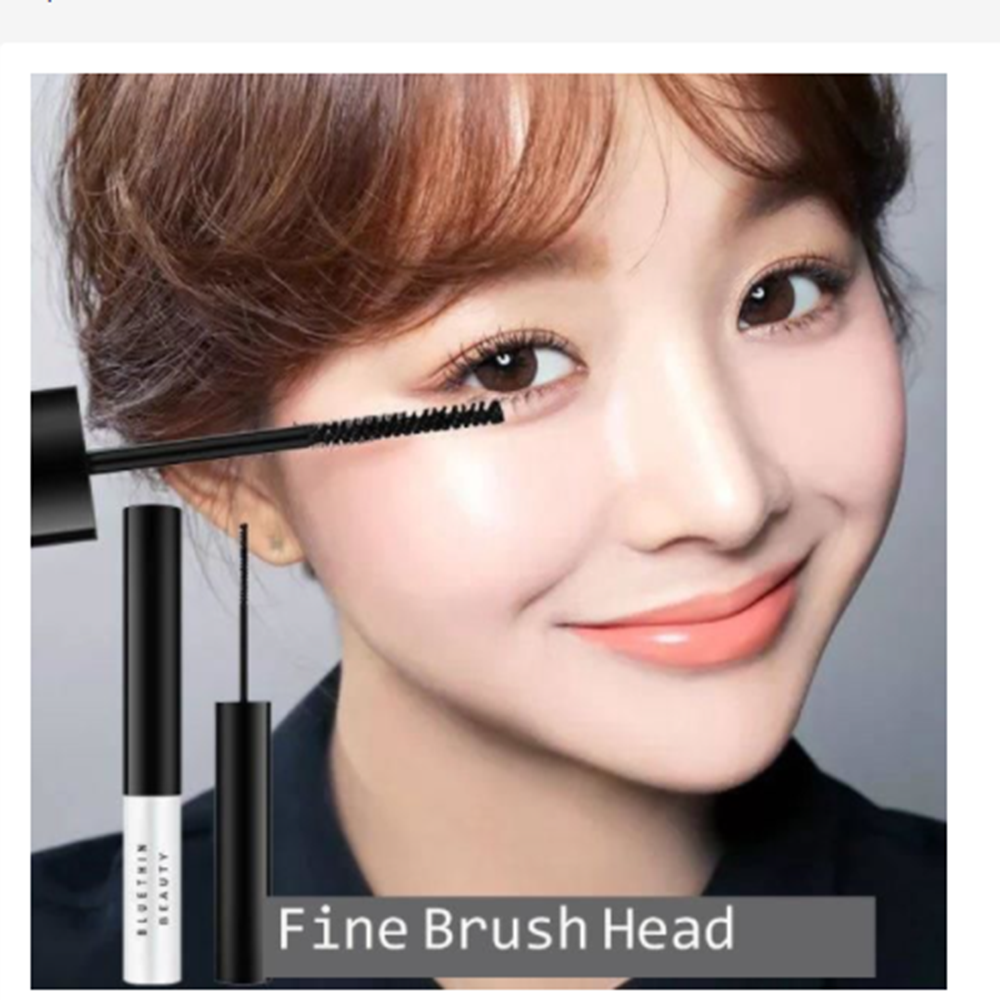 (Hàng Mới Về) Mascara Chuốt Mi Đầu Cọ Mảnh Màu Hồng / Đen Cho Người Mới Bắt Đầu
