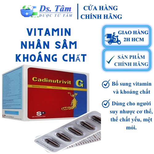 Cao Nhân Sâm - CADINUTRIVIT G - Vitamin và Khoáng Chất