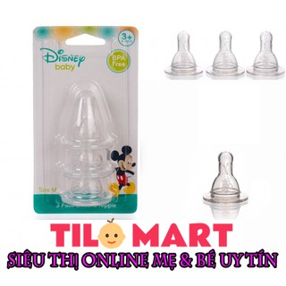  Bộ 3 núm ty silicon cổ thường Disney Baby 