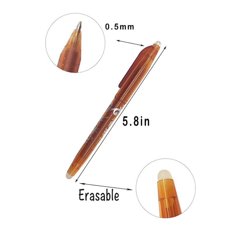 Set 12 Bút Bi Nhiệt Ngòi 0.5mm Cho Học Sinh / Người Lớn