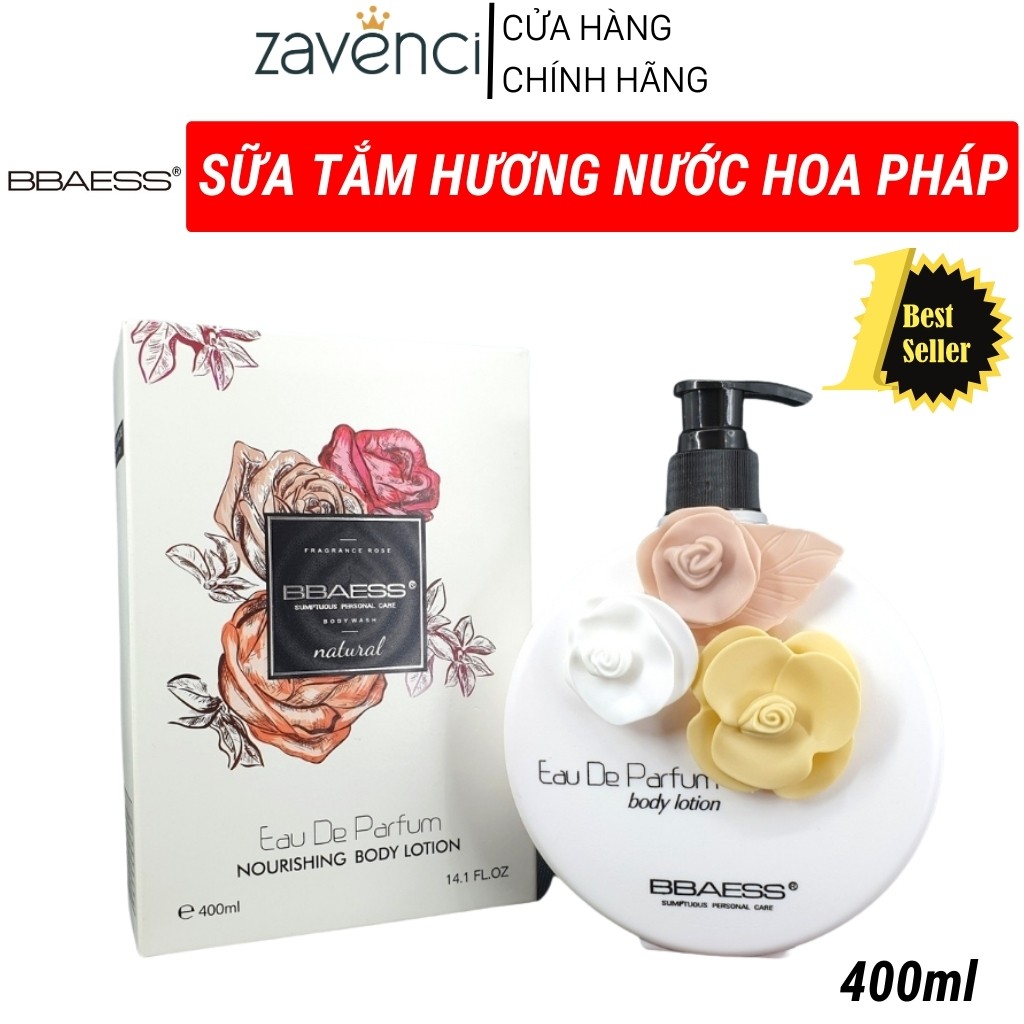 Sữa Tắm ST123407 Ba Bông Hoa BBAESS Hương Nước Hoa Pháp HÀNG CHÍNH HÃNG (400ml)