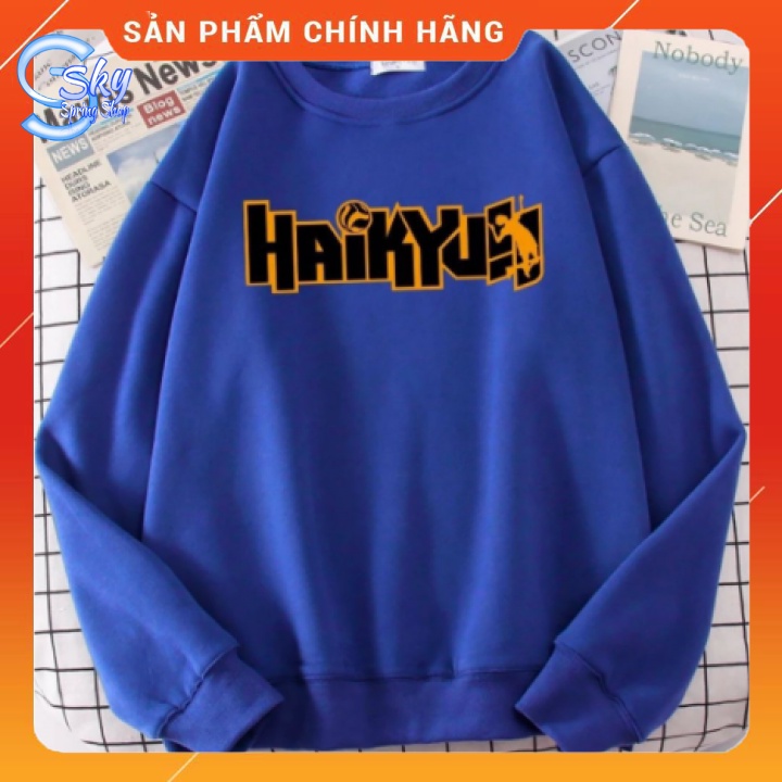 ÁO SWEATER UNISEX NAM NỮ  FORM RỘNG, CHẤT NỈ BÔNG DÀY DẶN CAO CẤP in HAIKYUN