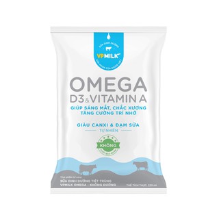 [SET 24 BỊCH 220ML] Sữa Dinh Dưỡng Tiệt Trùng VPMilk Omega, Giàu Canxi và Đạm Sữa, Vị Ngọt Lành