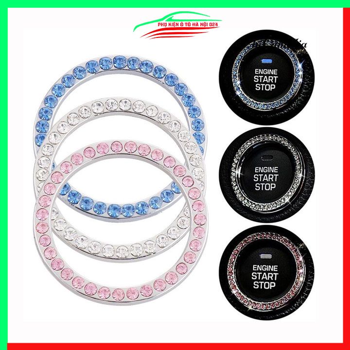 Vòng đính đá trang trí nút khởi động xe hơi