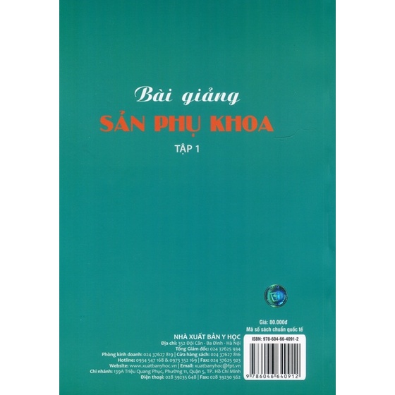 Sách - Bài giảng sản phụ khoa tập 1