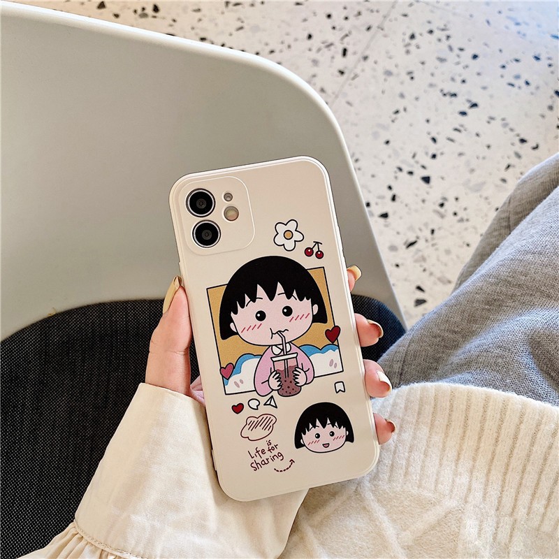 Ốp lưng IPhone vuông cạnh Shin - Maruko BVC 6/6s/6splus/7/7plus/8/8plus/x//xs/11/12/13/14/pro/max/plus/promax BVC310