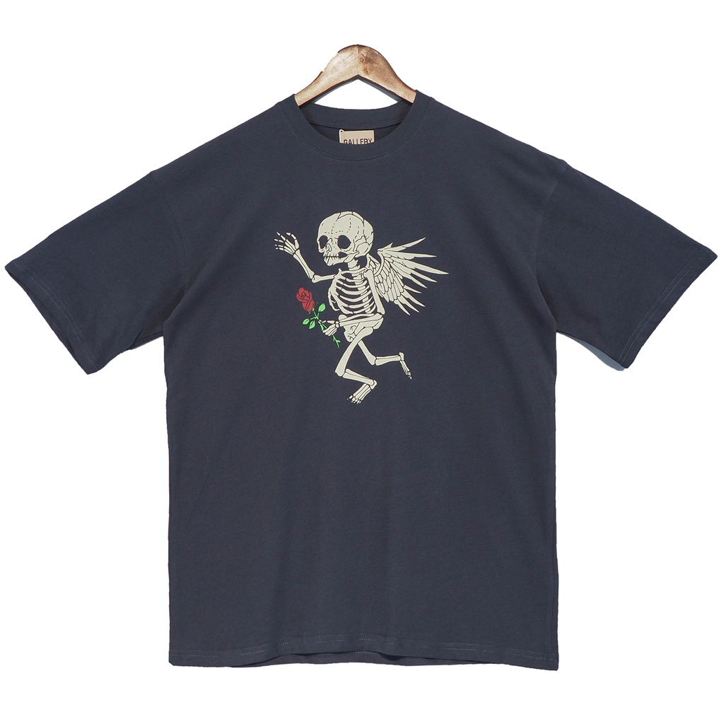 ❤ Áo Thun Cotton Tay Ngắn Dáng Rộng In Hình Đầu Lâu/Hoa Hồng/Chữ Gallery Dept Vintage Thời Trang Unisex