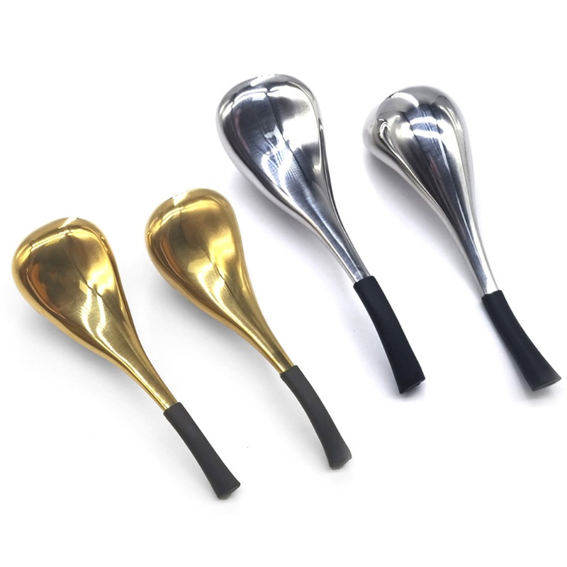 Set 2 Que Mát Xa Mặt / Mắt / Cổ Bằng Thép Không Gỉ Chống Lão Hóa