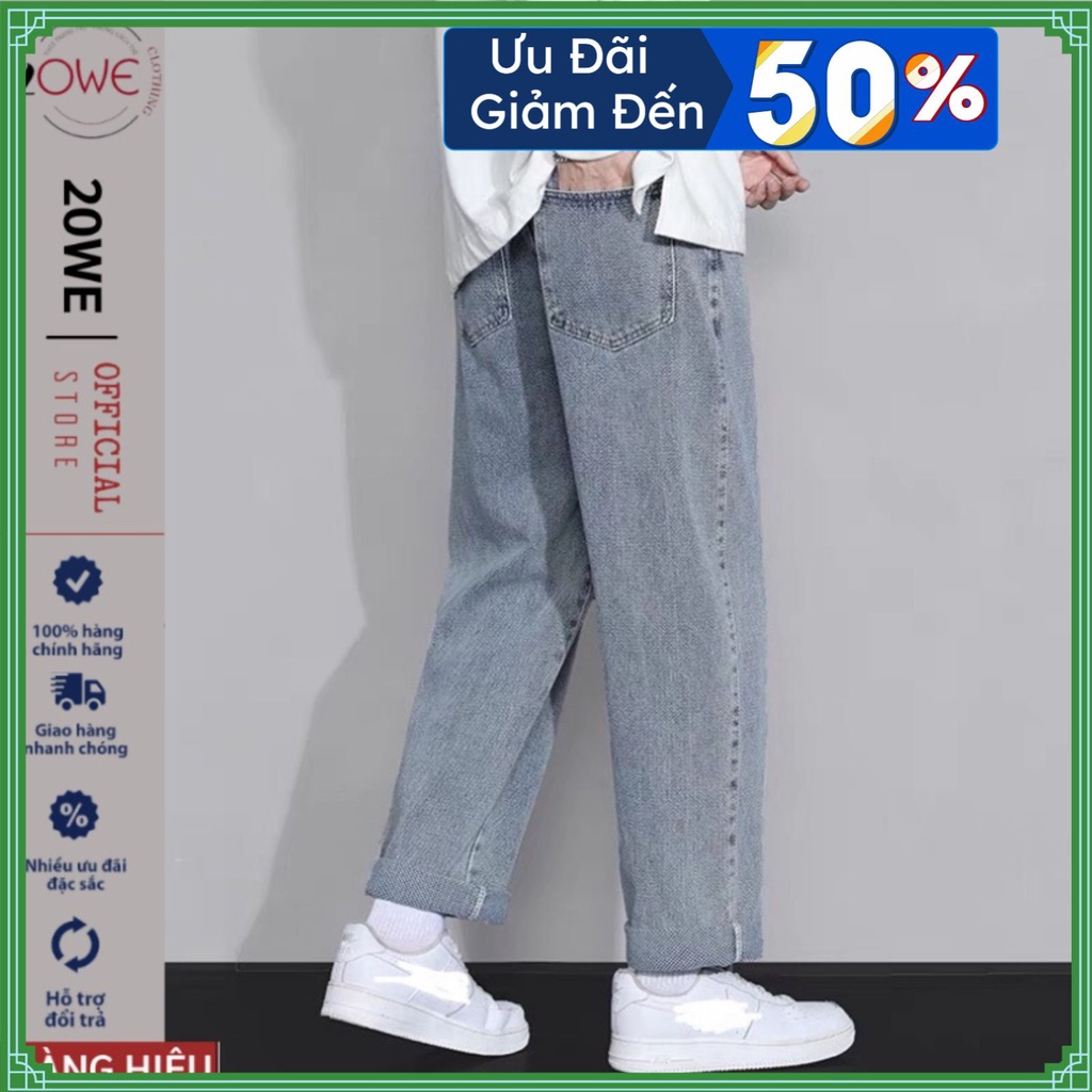Quần jean baggy nam ống suông rộng dáng đứng mầu xanh đen JX2 chất bò cao cấp 20WE hottrend hàn quốc 2022