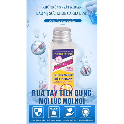 Nước rửa tay khô Avatar 75% cồn (40ml) Nhật Bản | WebRaoVat - webraovat.net.vn