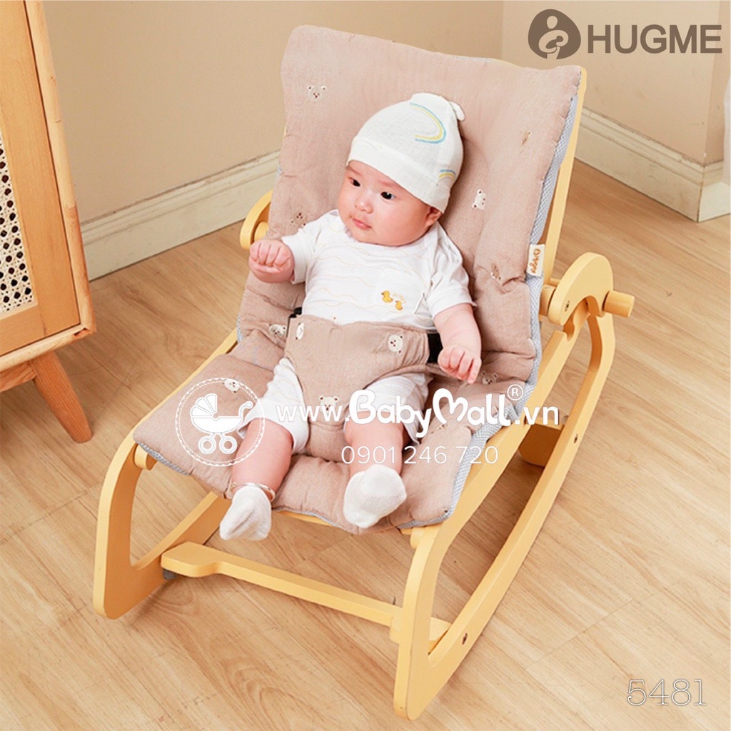 Ghế bập bênh gỗ Hugme (kèm đệm)