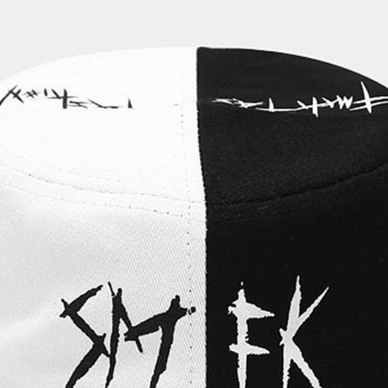 Mũ Bucket Unisex In Họa Tiết Mắt Phong Cách Graffiti