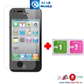 Cường lực 4/4s 10 chiếc rẻ nhất shopee ip4/ip4s kèm theo giấy lau 1 2