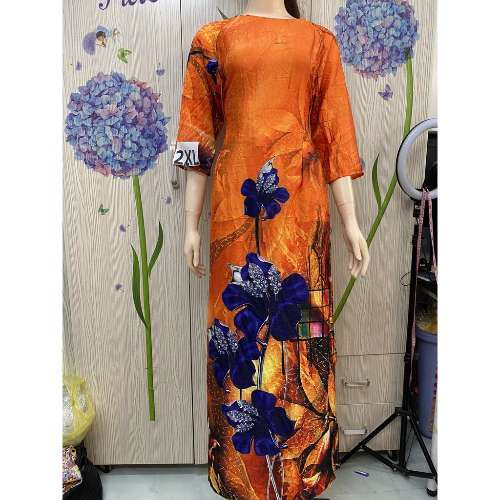 Áo dài chất lụa đông hưng siêu đẹp nhiều size giá lẻ