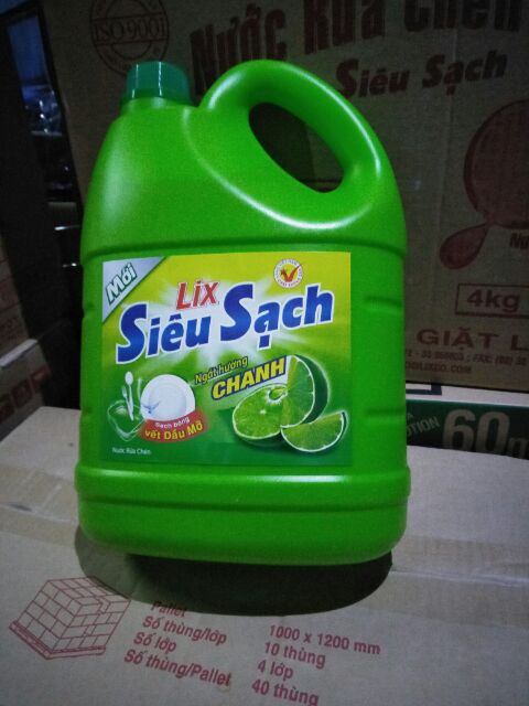 Nước rửa chén Lix siêu sạch 3.6kg.