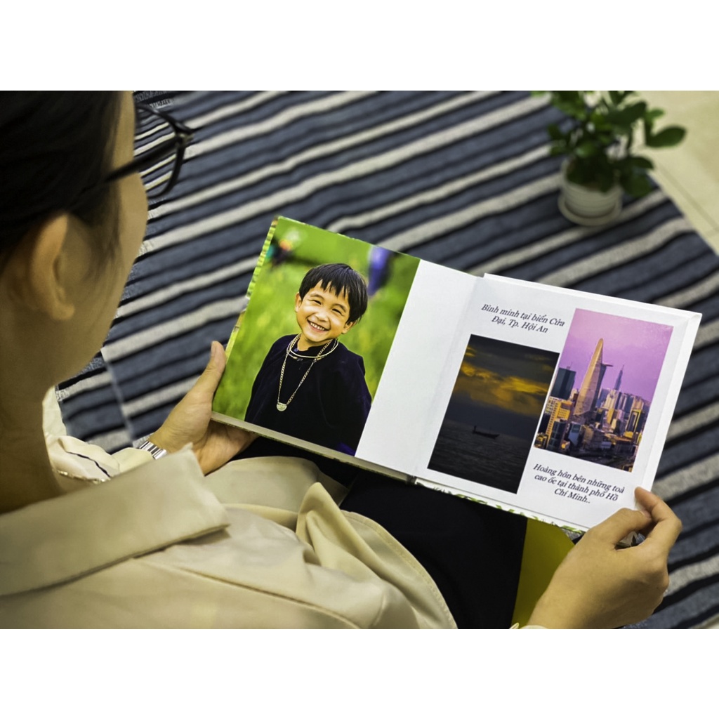 In sách ảnh theo yêu cầu bìa cứng 20 trang 20 x 20cm - In HD trên app NIZI