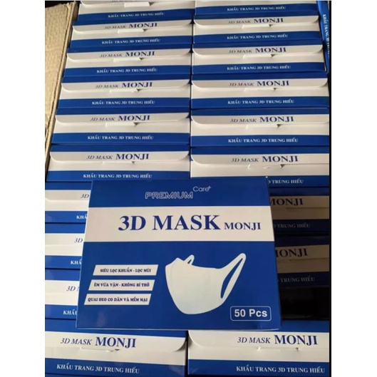 Khẩu Trang Y Tế 3D Mask  RẺ VÔ ĐỊCH  Kháng Khuẩn Quai Đeo Mềm Không Đau Tai Hộp 50 Chiếc