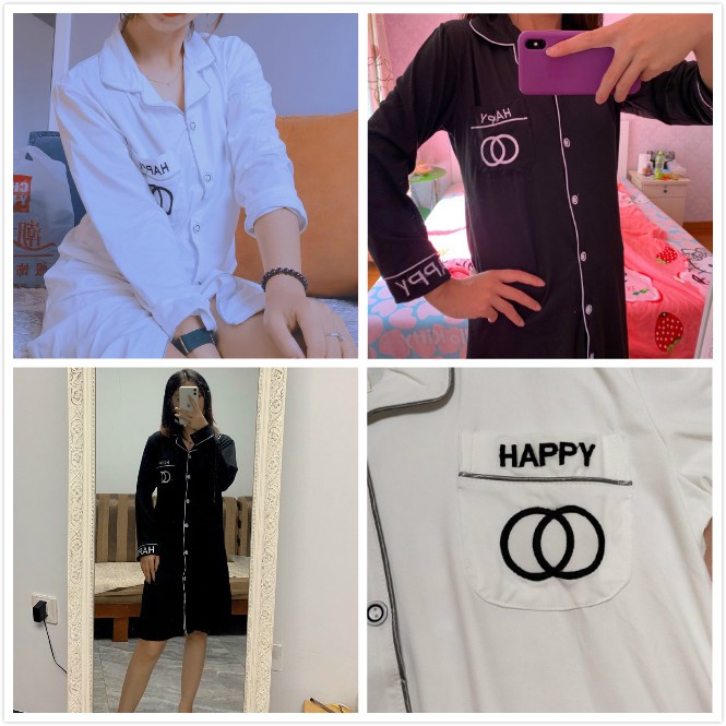 Đầm Ngủ Dài Tay Xinh Xắn Theo Phong Cách Mùa Thu Cho Nữ
