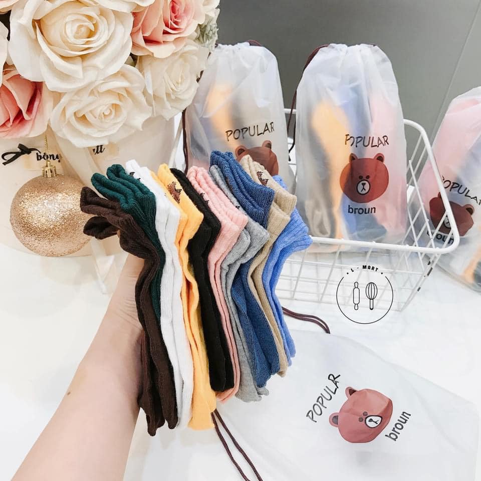 TÚI 10 ĐÔI TẤT GẤU