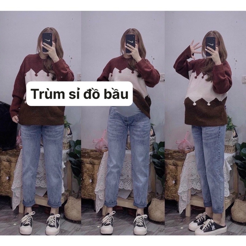 Quần Bầu Ms 02☘️Chất jean-mềm mịn ,co giãn nhẹdáng baggy ☘️ảnh thật mẫu mặcquần cơ size theo từng chu kì và chun chỉnh