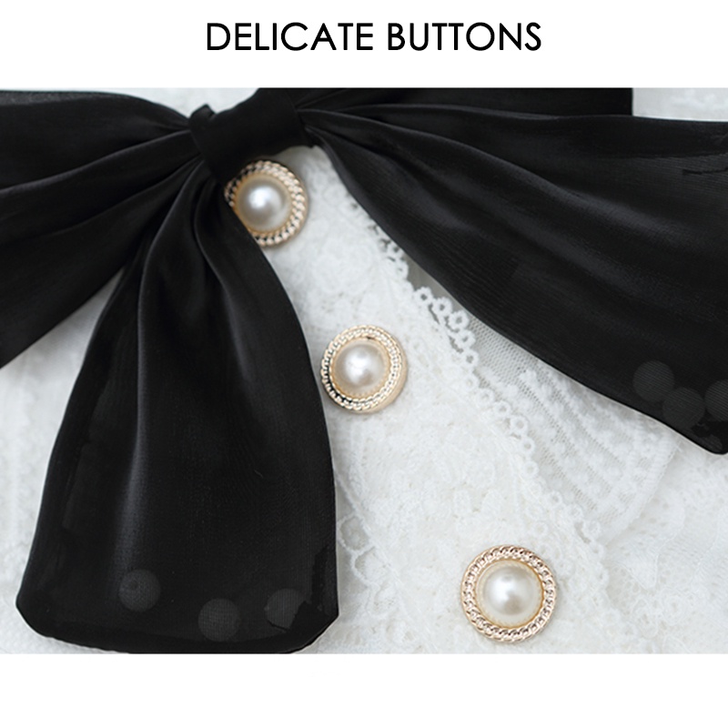 Đầm Công Chúa Phối Ren Đính Nơ Màu Đen/Trắng/Hồng Thời Trang Cho Bé Gái Từ 4-8 Tuổi