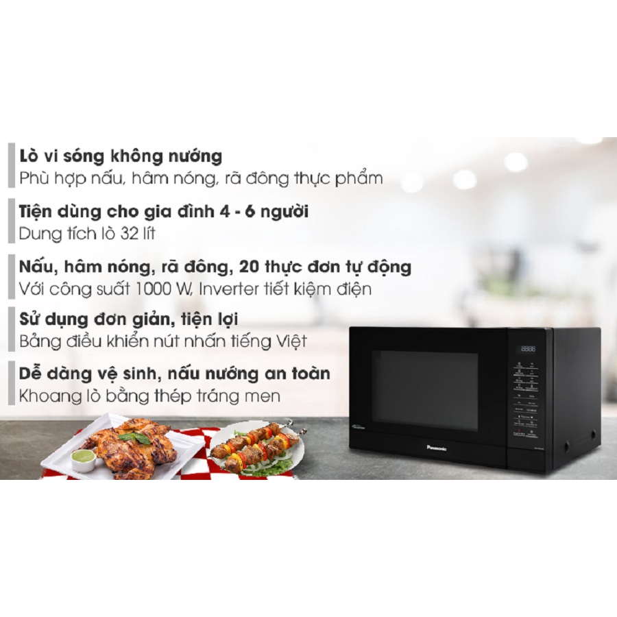 Lò vi sóng Panasonic PALM-NN-ST65JBYUE 32L - Hàng Chính Hãng
